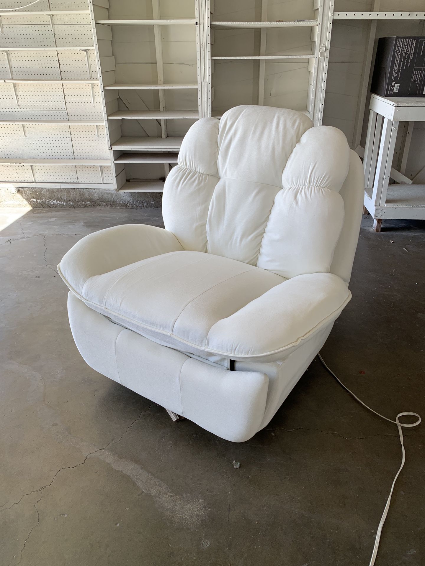 Power Recliner Chair, Massage Rocker Recliner Chairs with Heated, White