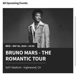 Bruno mars tickets
