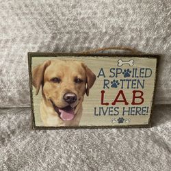 YELLOW LABRADOR - DOG SIGN