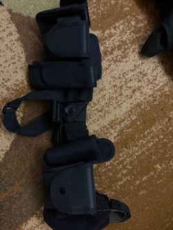 Black Tactical Duty Belt with Pouches