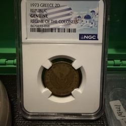 Coin! 1973 Greece 2 Drachmai 