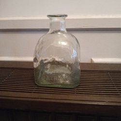 Vintage Patron Hand Blown Clear Glass Tequila Bottle 
