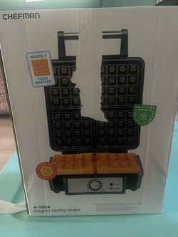chefman 4 slice belgian waffle maker