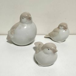 Vintage Lot Of 3 HOMCO Sparrows Birds Figurines Collection Decor