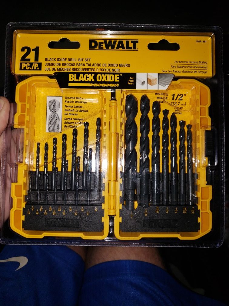 Dewalt dwa1181 black oxide drill bit set new arrivals
