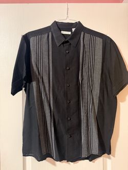 Cubavera Black Short Sleeve Guayabera Shirt Size XL