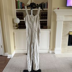 Old Navy Fit & Flare Linen-Blend Jumpsuit NWT