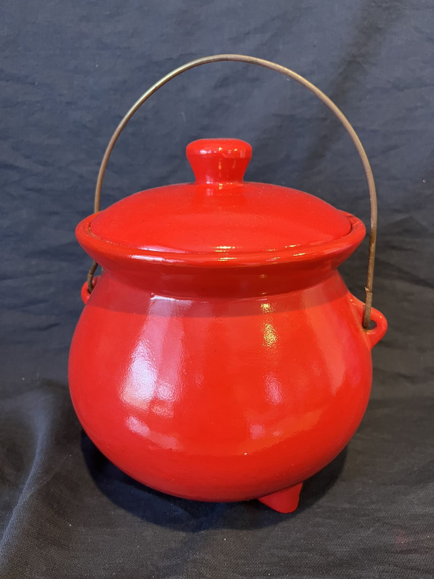 Vintage McCoy Red Kettle Cookie Jar Bean Pot USA