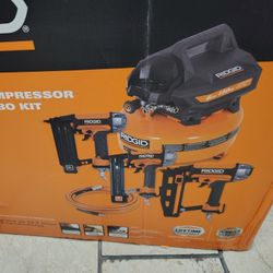 Ridgid 6 Gallon Compressor With 3 Air Tools And A Hose