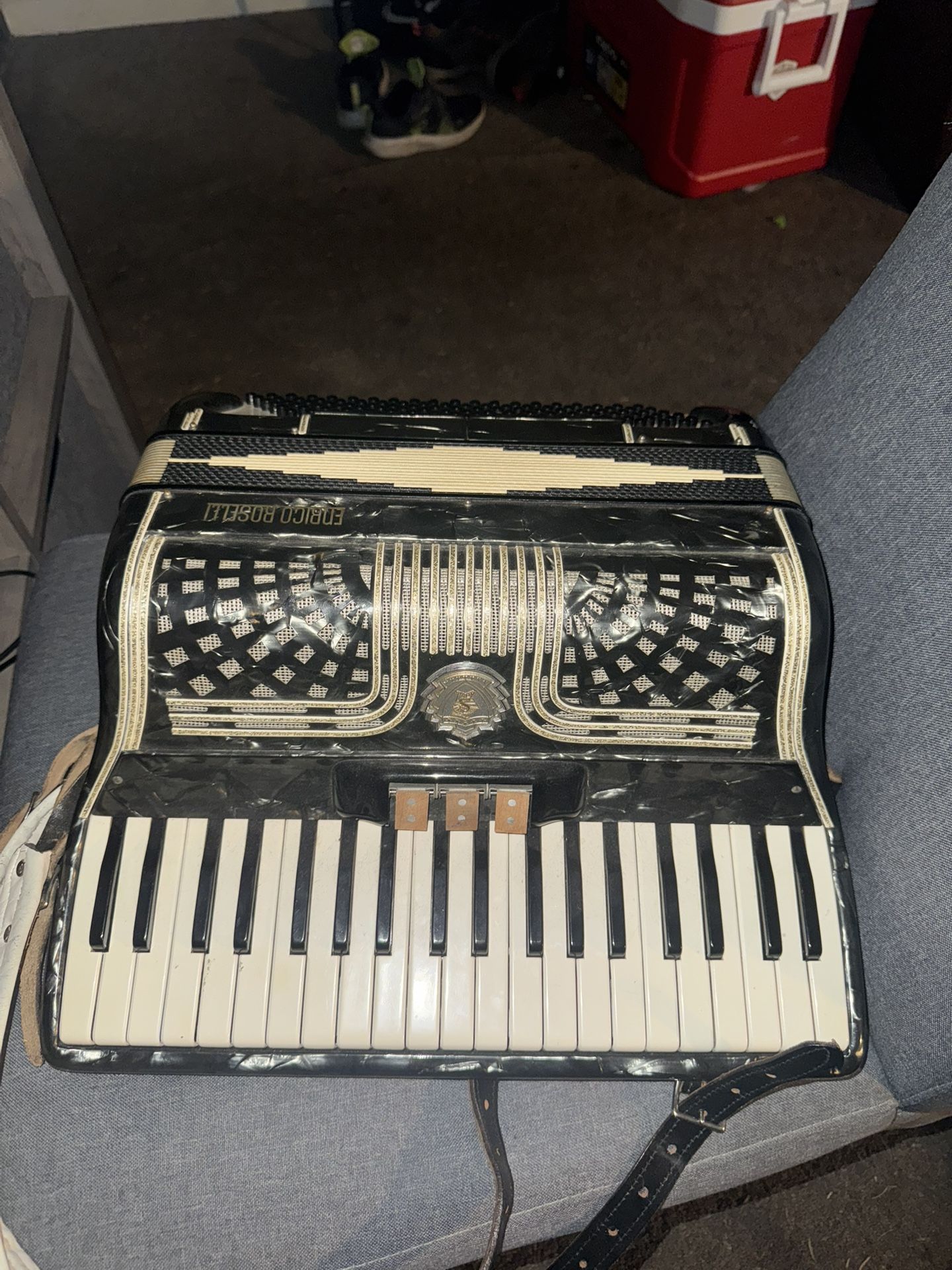 Silver Enrico Roselli Piano Accordion 120 Bass