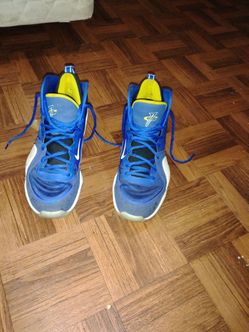 Kyrie's blue basketball shoes. Size 10