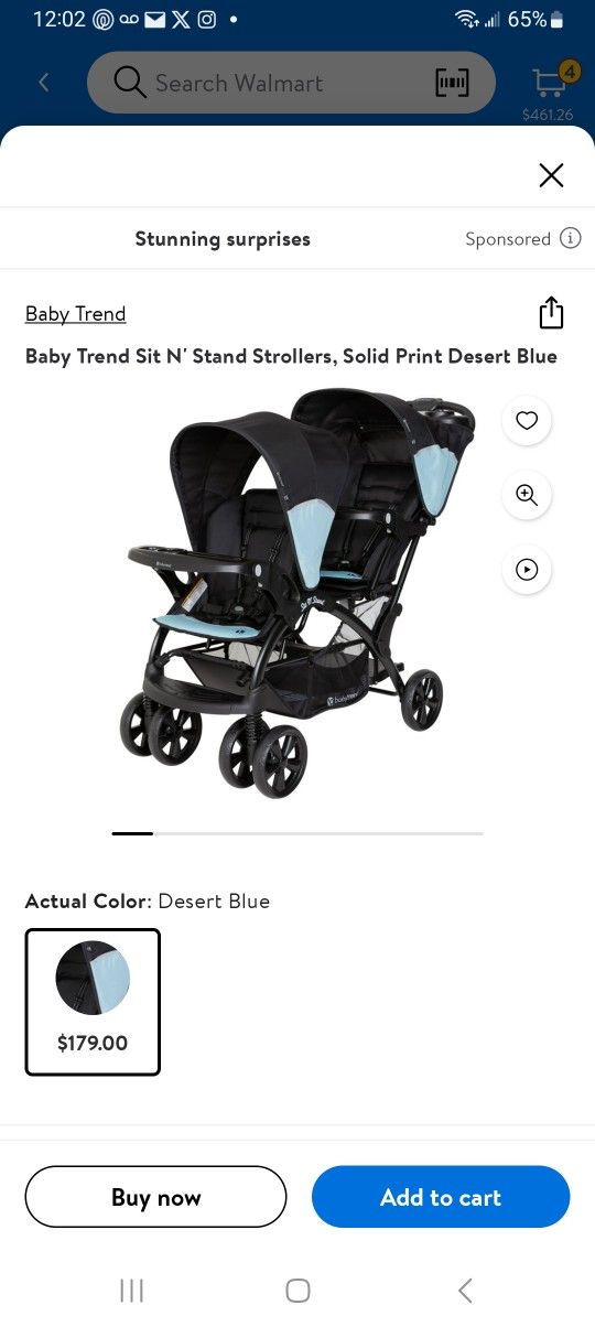 Baby Trend Double Stroller