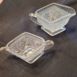 Vintage Indiana Tiarra Sugar & Creamer Set