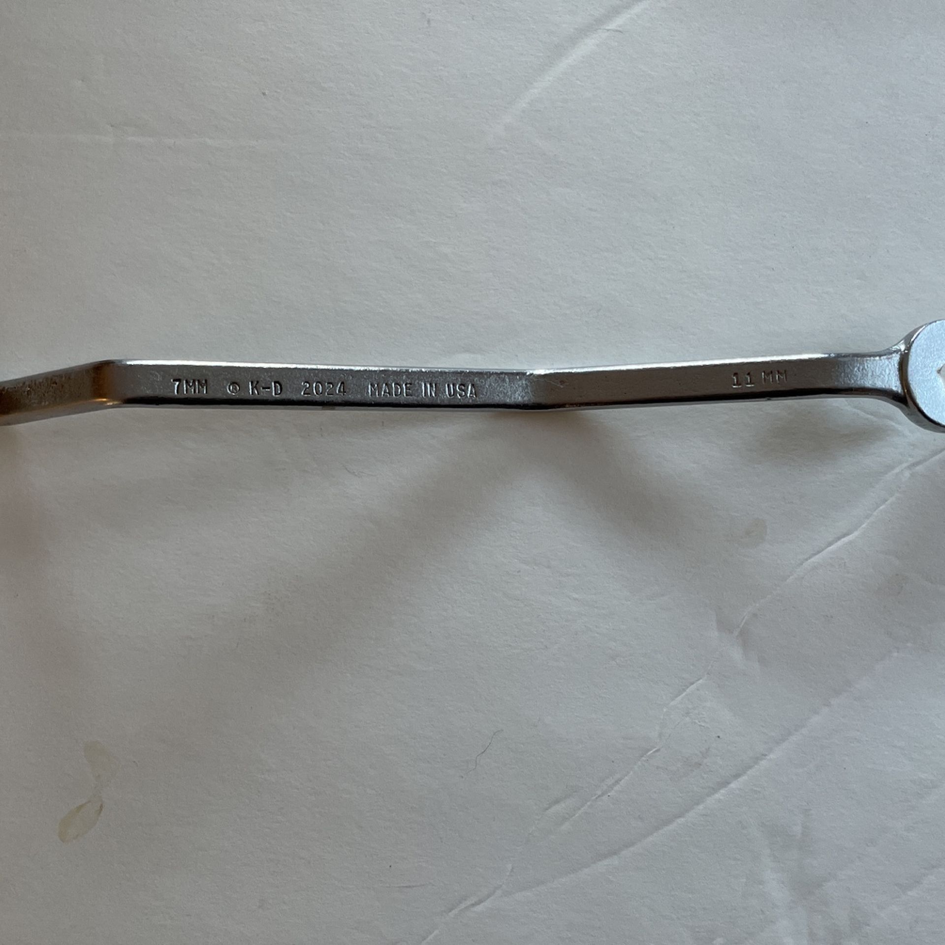 Brake Bleeder Combination Wrench K-D TOOLS 2024 Metric 7mm x 11mm 6pt IN2118