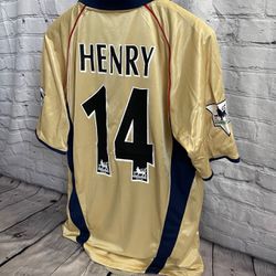 Arsenal 2001 EPL Edition Away Kit Henry 14 Jersey Retro 