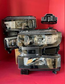 Chevy Silverado 2019. 2021 headlights.