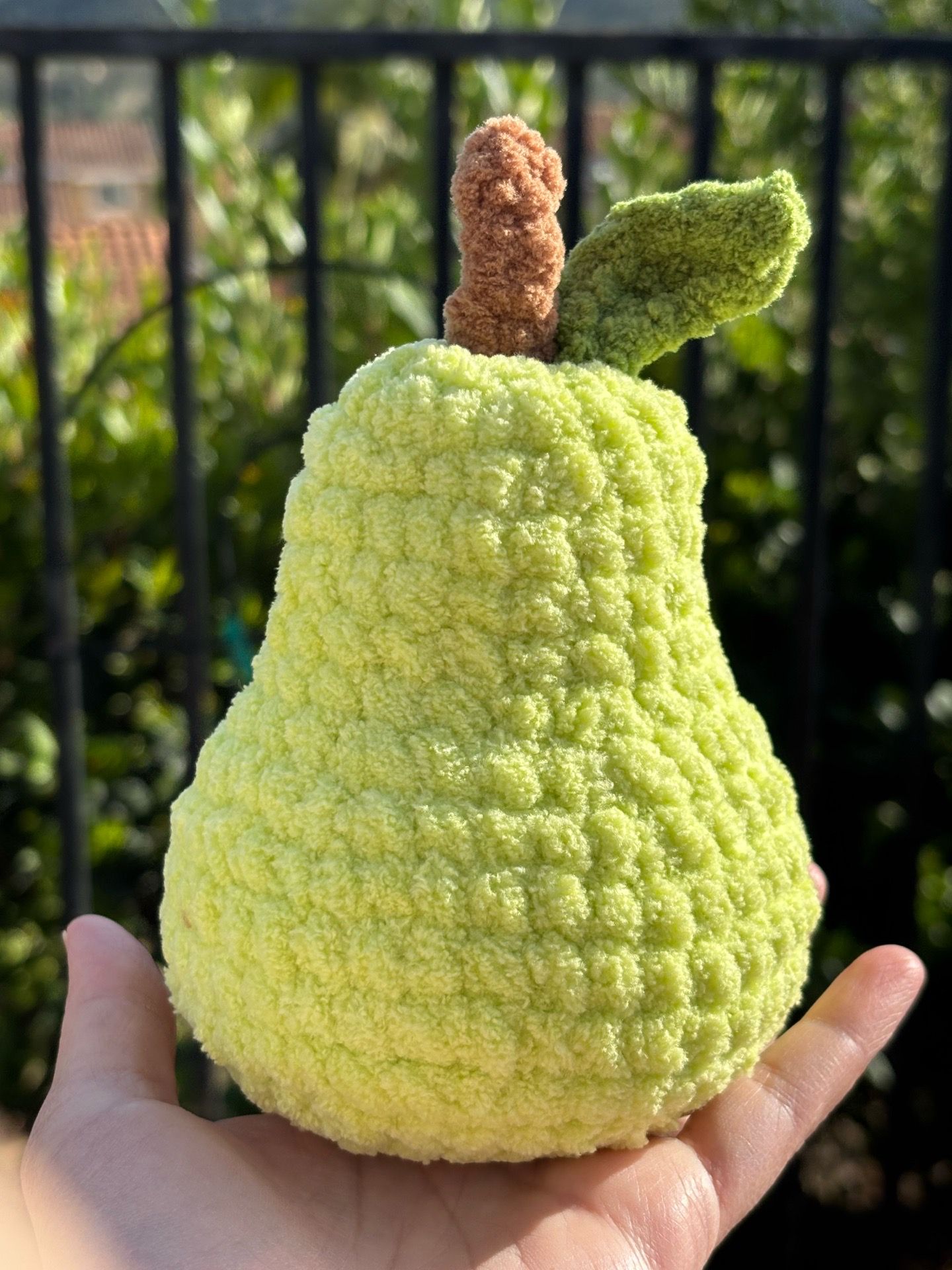 Crochet Pear ๐ plushie ๐งถ handmade ๐งถ