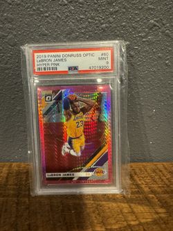 2019 Panini Donruss Optic Lebron James Hyper Pink PSA 9 No. 60