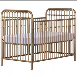 Gold Baby crib and matching Changing Table 