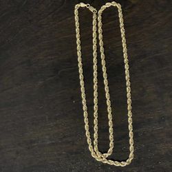 10K 4MM 24 1/2" DC ROPE CHAIN 