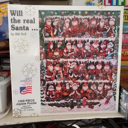 Will The Real Santa,  New Puzzle, Sealed, 1000 Pc