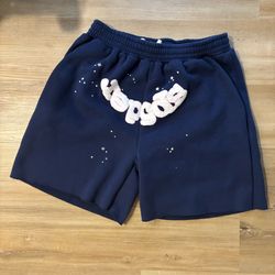 Blue Sp5der Shorts