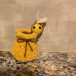 Crocheted, Honey Jar