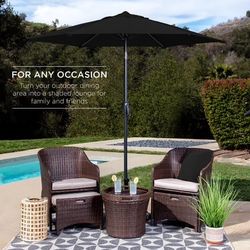 Patio Garden Umbrella Sombrilla Shade Canaopy Color Black No Base Included