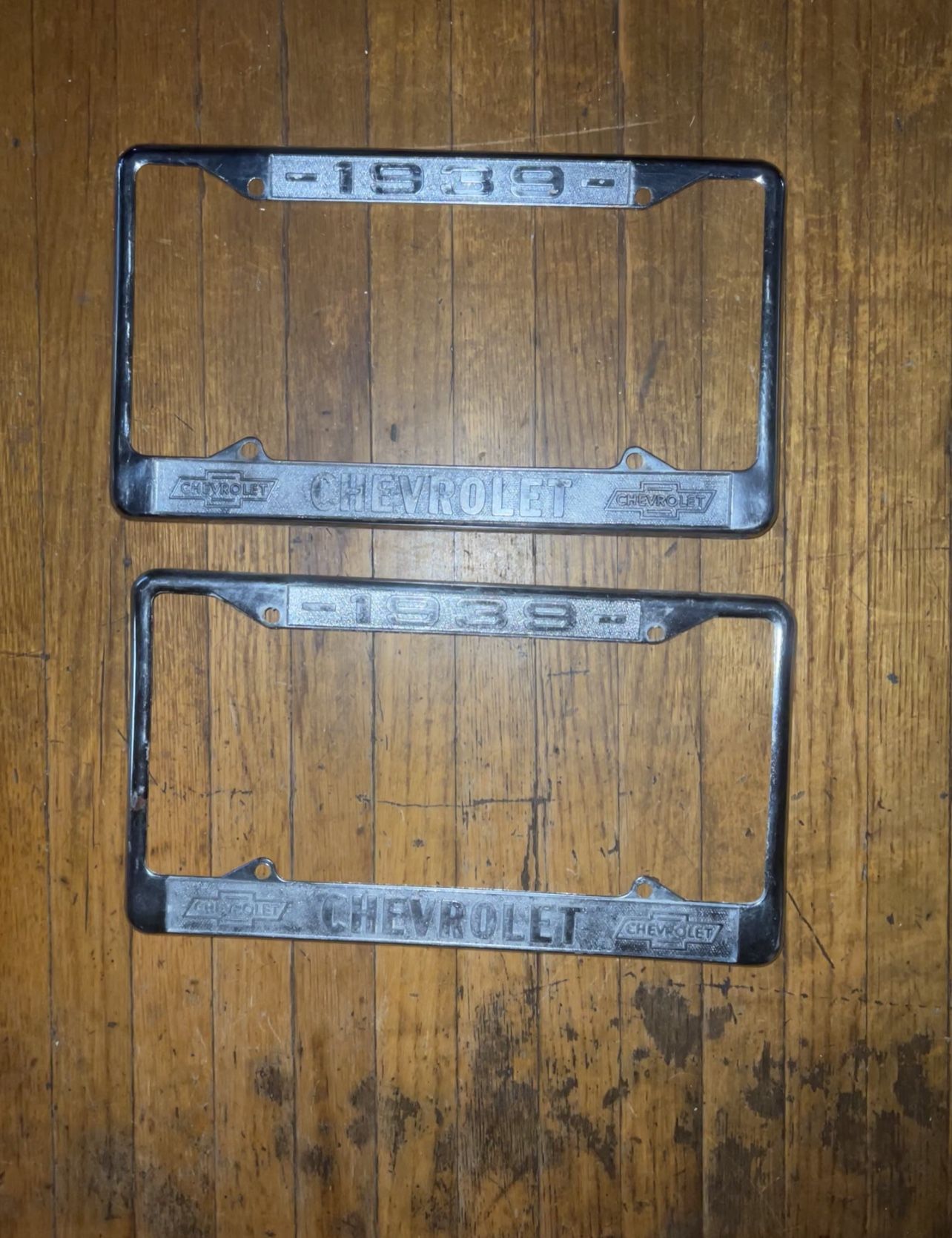 1939 Original License Plate Holders