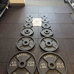 Brand New Metal Olympic Weight Plate Set