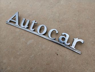 Original AUTOCAR Cast 18" Emblem Script Horseless Carriage Early Car