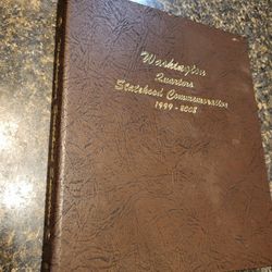 Coin Collection Book Washington Quarters Statehood Commemoration brown book