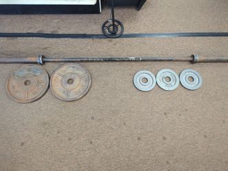 Barbell Bar & Weight Set