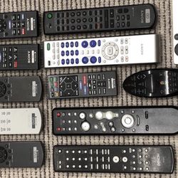Sony, Samsung, Denon, Remote Controls, TV, DVD, Audio. OBO