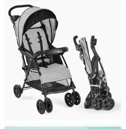 Kolcraft Cloud Plus Lightweight Umbrella Stroller for Toddlers with Reclining Seat, Large Storage Basket, Canopy, Infant & Parent Trays, Compact Fold 
