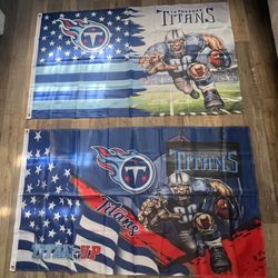 Used Titans Flags Size 3ftx5ft 