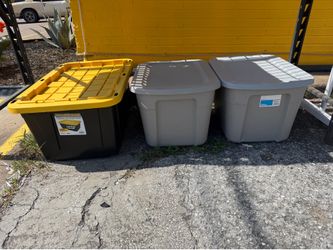 27 Gal. Tough Storage Tote in Black and Yellow