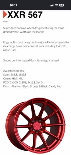 18 Inch Red Chrome Wheels
