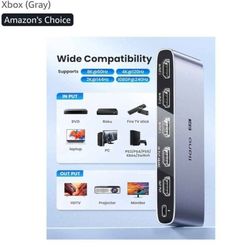 4K HDMI Switcher 4-in-1 Output For For PS4 And PS5