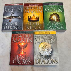 Five Book George R.R. Martin Game Of Thrones Set