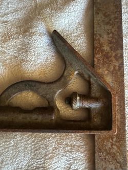 Vintage Cast Iron Try Square Tool