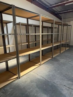 Industrial Racks 48 in W x 30 in D Used Heavy Duty Storage Shelving 4 Tier Stronger Than Homedepot Lowes And Costco Delivery Available
