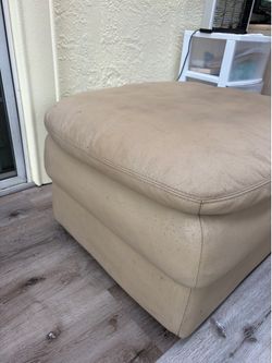 Leather ottoman