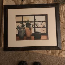 Devine Plant And Pot Picture With Nice Size Frame 