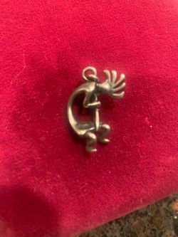 Vintage Masha sterling silver kokopelli  small pendant or large charm