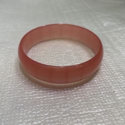  Pink Vintage Lucite Bangle Bracelet Marbled Resin Plastic 90s 
