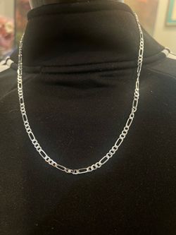 20” Sterling silver figaro necklace 1003