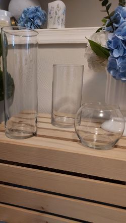 Glass vases ($1 each)