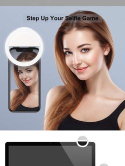 Selfie Light Ring Lights LED Circle Light Cell Phone Laptop Camera Photography Video Lighting Clip On Rechargeable