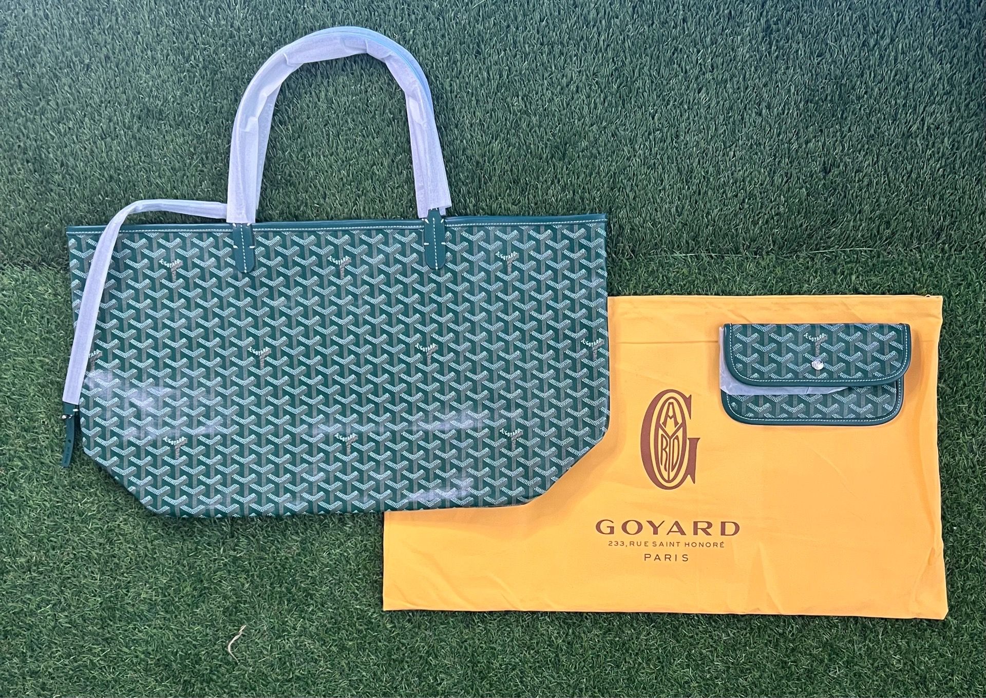 Emerald Green Goyard Tote Bag